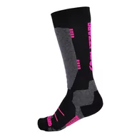 Skarpety termoaktywne - Skarpety narciarskie juniorskie Blizzard Wool Sport Ski Junior Merino black/pink - miniaturka - grafika 1