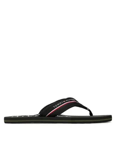 Tommy Hilfiger Japonki Web Beach Sandal FM0FM05340 Czarny - Klapki i japonki męskie - miniaturka - grafika 1