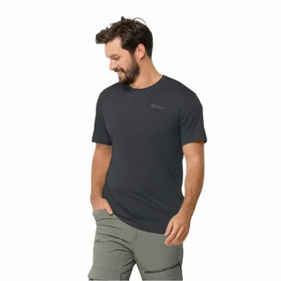 Koszulka męska Jack Wolfskin KAMMWEG S/S M phantom - M - Koszulki męskie - miniaturka - grafika 1