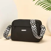 Torebki damskie - TEMU Kolorowa Szeroka Torba na Ramię z Dekoracją, Jednokolorowa, Prosta Tkanina, Wielofunkcyjna, Duża Pojemność, Lekka Torba Damska do Codziennego - miniaturka - grafika 1