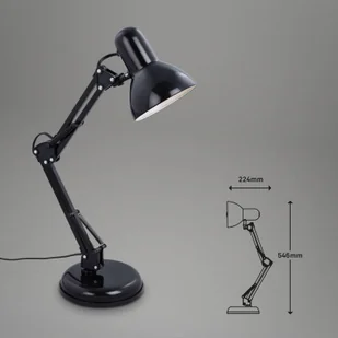Briloner Lampa biurkowa Pixa, regulowana, E14, czarna - Lampy stojące - miniaturka - grafika 1