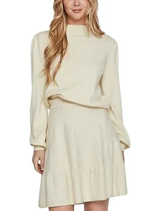 VIRIL Turtle-NK balon L/S TOP - NOOS, Birch/szczegóły: melanż, XXL - Koszulki i topy damskie - miniaturka - grafika 1