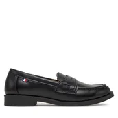Buty dla chłopców - Półbuty Tommy Hilfiger T3B4-33173-1355 M Czarny - miniaturka - grafika 1