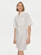 Sukienki - Calvin Klein Sukienka koszulowa K20K206697 Biały Relaxed Fit - miniaturka - grafika 1