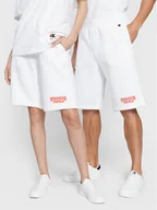 Spodenki damskie - Champion Szorty sportowe Unisex STRANGER THINGS 217782 Biały Comfort Fit - miniaturka - grafika 1