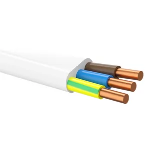Przewód YDYp 4x1,5 żo 450/750V, biały, instalacyjny; ZEIT - Przewody elektryczne - miniaturka - grafika 1
