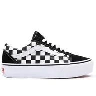 Trampki damskie - Buty Vans Checkerboard Old Skool Platform VN0A3B3UHRK1 - czarne - miniaturka - grafika 1