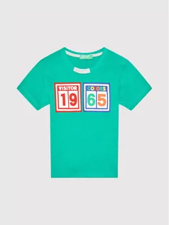 Koszulki dla chłopców - Benetton United Colors Of T-Shirt 3096C154U Zielony Regular Fit - grafika 1