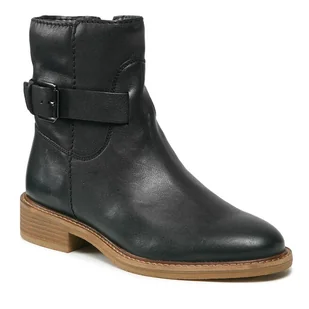 Botki Clarks Cologne Strap 261747714 Black Leather - Botki damskie - miniaturka - grafika 1