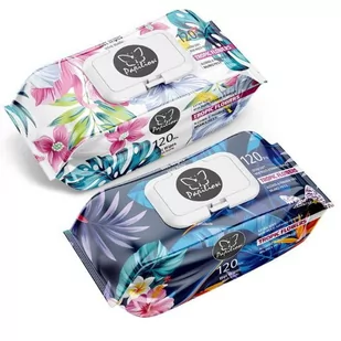 PAPILION Papilion Tropic Flowers chusteczki nawilżane x 120 szt - Chusteczki nawilżane - miniaturka - grafika 1