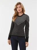 Swetry damskie - Guess Sweter W3BR26 Z3AE0 Czarny Slim Fit - miniaturka - grafika 1