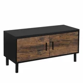 Szafki na buty - Szafka, schowek na buty, 100x35x38 cm, ciemny brąz, czarny, mat - miniaturka - grafika 1