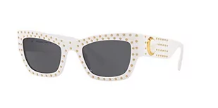 Versace Okulary przeciwsłoneczne VE4358-401-87-52 prostokątne okulary przeciwsłoneczne 52, białe - Okulary przeciwsłoneczne - miniaturka - grafika 1