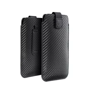 Forcell Futerał Pocket Carbon - Model 12 - Do Iphone 13 Pro Max / 12 Pro Max / Samsung A52 5g / Lte ( 4g ) / A20s / A71 / S21 Plus / Xiaomi Redmi Note 10 / 10s / Realme 8 - Etui i futerały do telefonów - miniaturka - grafika 1