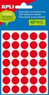 Etykiety do drukarek - APLI 2057-Etykiety czerwonej mini torby Ø 13,0 mm 5 arkuszy - miniaturka - grafika 1