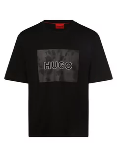 Koszulki męskie - HUGO - T-shirt męski  Dulive_U234, czarny - grafika 1