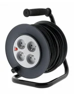 Przedłużacze i rozgałęźniki - Przedłużacz bębnowy 40 m 4 szt. gniazd antracyt - miniaturka - grafika 1