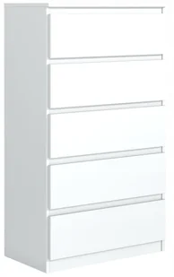 Komoda 5 Szuflad Biała - Komody - miniaturka - grafika 1