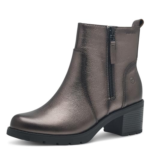 Tamaris Comfort damskie eleganckie buty na obcasie i Duo-TEX modne kozaki, Pewter, 39 EU, Pewter, 39 EU