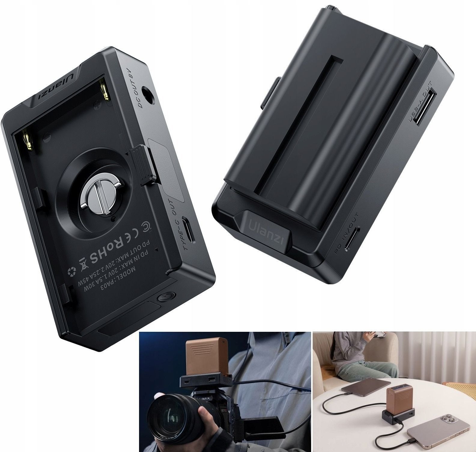 Płytka Zasilająca Na Usb-c Dc Pd Usb-a Do Sony Np F750 F770 F960 F970 1/4