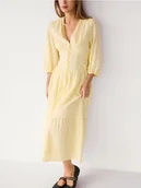 Sukienki - Reserved - Sukienka z haftem - jasnożółty - miniaturka - grafika 1