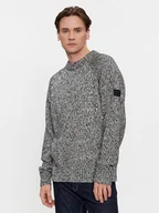 Swetry męskie - Calvin Klein Sweter K10K111959 Szary Regular Fit - miniaturka - grafika 1