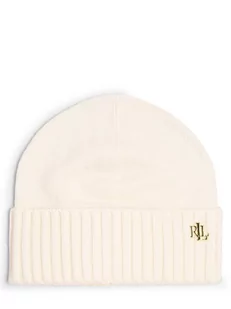 Lauren Ralph Lauren - Czapka damska, beżowy|biały - Czapki damskie - miniaturka - grafika 1