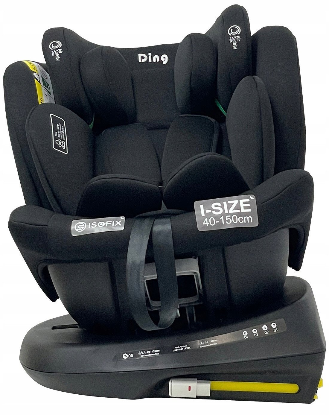 DING FOTELIK AIDEN GR 0/1/2/3 I-SIZE 40-150CM 360 OBROTOWY BLACK 5420067903123