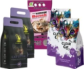 Żwirek dla kotów - Żwirek dla kota Benek MIX Żwirków Benek, Clear Cat, Cat Royale - Lawenda 25l 5x5l - miniaturka - grafika 1