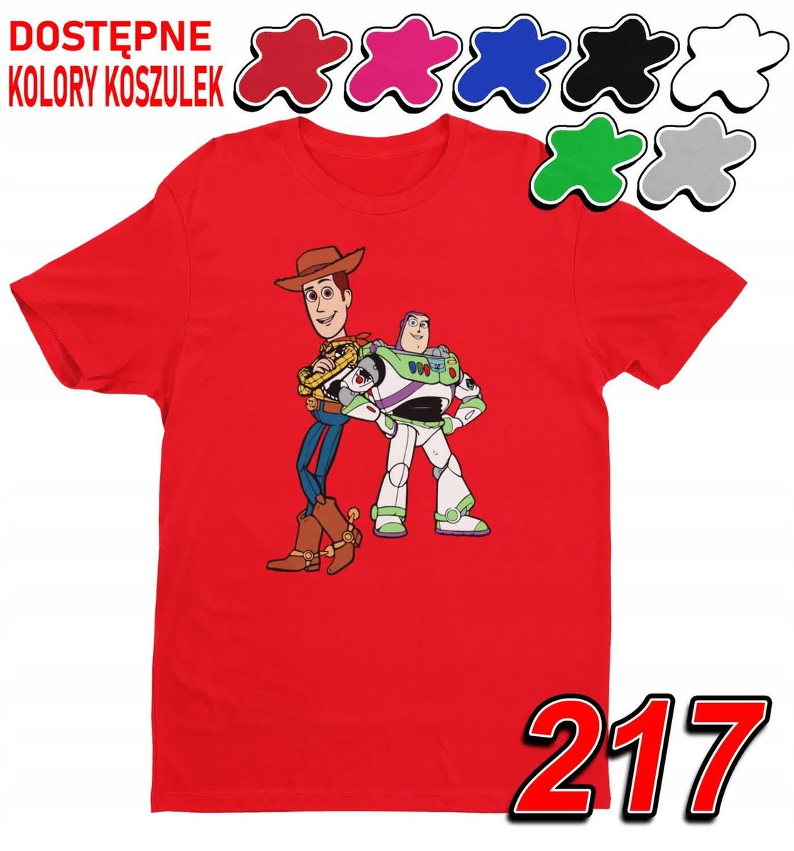 Dziecięca Koszulka T-Shirt Z Nadrukiem Toy Story Chudy- L 146-152