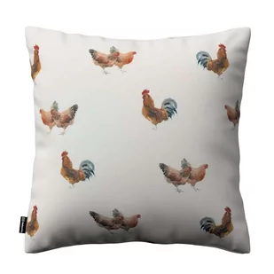 Dekoria Poszewka Kinga na poduszkę brązowe kurki na kremowym tle 60 × 60 cm Flowers 105-141-80 - Poszewki na poduszki - miniaturka - grafika 1