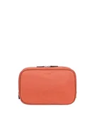 Kosmetyczki, organizery i kuferki - Hexagona Kosmetyczka ze skóry bydlęcej, komfort biznesowy, pomarańczowy, dł. : 25 x wys. : 16 x P: 9 cm - miniaturka - grafika 1