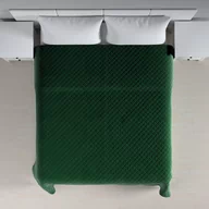 Narzuty - Dekoria Narzuta pikowana w romby butelkowa zieleń szer.260 × dł.210 cm Velvet 1235-704-13 - miniaturka - grafika 1