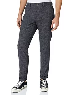 Tommy Hilfiger Denton Młynek w kratkę spodnie męskie, Żelazo szary, 32W / 34L - Spodnie męskie - miniaturka - grafika 1