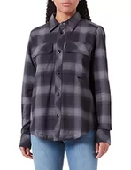 Koszulki i topy damskie - G-STAR RAW Damska koszulka z długim rękawem Regular Flap Pocket Long Sleeve Shirt, wielokolorowa (dk Black Ryan Check D335-C979), S, Wielokolorowy (Dk Black Ryan Check D335-c979), S - miniaturka - grafika 1