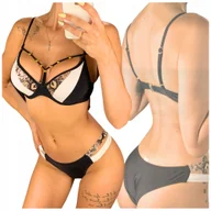 Stroje kąpielowe - STRÓJ KOSTIUM KĄPIELOWY DWUCZĘŚCIOWY SUPER PUSH UP USZTYWNIANY BIKINI XXL - miniaturka - grafika 1