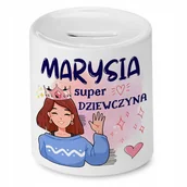 Skarbonki - Skarbonka 330 ml Dla Marysi Córki Dziecka Prezent z Nadrukiem ze Zdjęciem + Opakowanie na prezent (wzór 04) - miniaturka - grafika 1