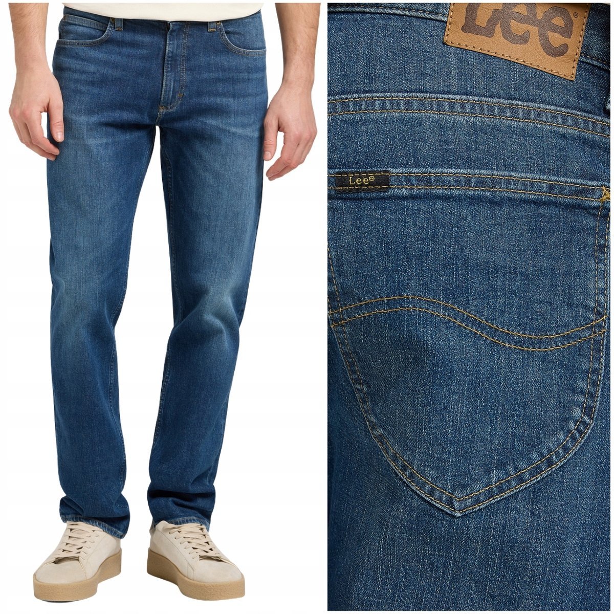 Lee West regular straight Richter DżINS proste spodnie jeansowe W28 L32