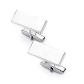Spinki do mankietów i krawatów - Spinki Srebrne Do Mankietów - Prostokąty - miniaturka - grafika 1