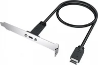 Akcesoria do komputerów stacjonarnych - Graugear Graugear USB-E auf USB-C Erweiterungskabel, inkl PCI-Halterung - miniaturka - grafika 1