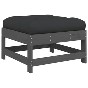 6-cz. zestaw wypoczynkowy do ogrodu z poduszkami, szary, drewno - Meble ogrodowe - miniaturka - grafika 7