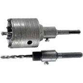 Wiertła - Dedra Wiertło koronkowe DED1505-2 65 mm z uchwytem SDS Plus i HEX - miniaturka - grafika 1