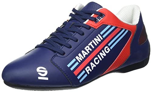 Sparco 00126336MRBM, Martini Racing, Buty do biegania Unisex Dorosły, Granatowy (marynarski), 36 EU, Wielobarwny, 42/50, niebieski, 42/50 EU