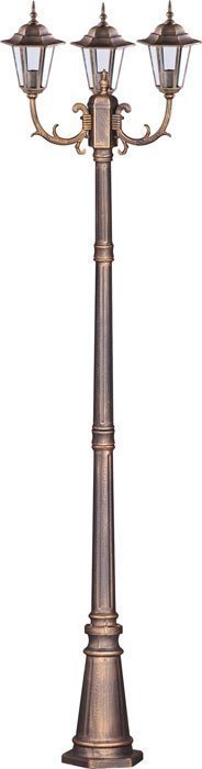 Lumes Czarno-złota lampa ogrodowa stojąca potrójna - S325-Relva