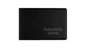 Dyplomy i okładki - Okładka na dokumenty ucznia małe czarna - Biurfol - miniaturka - grafika 1