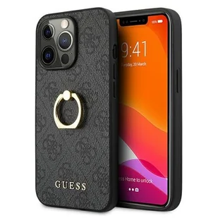 Guess Oryginalne Etui Hardcase iPhone 13 PRO / szary + ring stand GUHCP13L4GMRGR - Etui i futerały do telefonów Guess Oryginalne Etui Hardcase iPhone 13 PRO / szary + ring stand GUHCP13L4GMRGR - Etui i futerały do telefonów - miniaturka - grafika 1