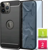 Etui i futerały do telefonów - Hello Case ETUI PANCERNE KARBON DO IPHONE 13 PRO MAX SZKŁO - miniaturka - grafika 1