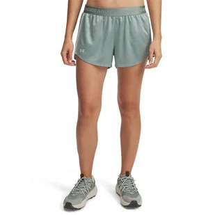Damskie Spodenki UNDER ARMOUR TECH PLAY UP SHINE SHORTS 1389883-348 – Oliwkowy - Spodenki damskie - miniaturka - grafika 1