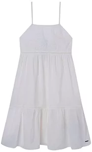 Pepe Jeans Hailey Sukienka dla dziewczynek, Biały (Mousse), 8 lat - Sukienki - miniaturka - grafika 1