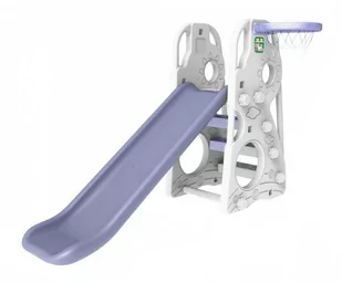 Zjeżdżalnia Huśtawka Koszykówka 3w1 Niebieska - Place zabaw - miniaturka - grafika 4